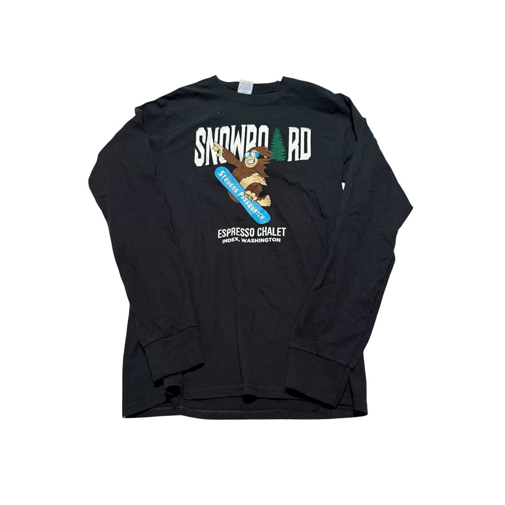 Port & Company Espresso Chalet Index WA Sasquatch Snowboard Long Sleeve Shirt S